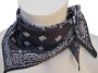 Dreieckstuch Baumwolle Nicituch Halstuch Paisley schwarz weiss Herrentuch